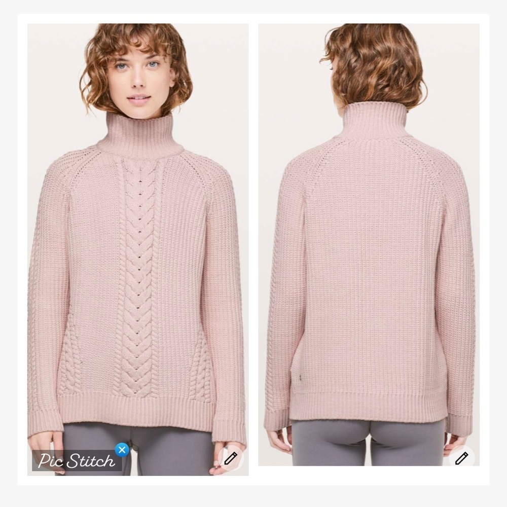 Lululemon Bring The Cozy Turtleneck Misty Pink